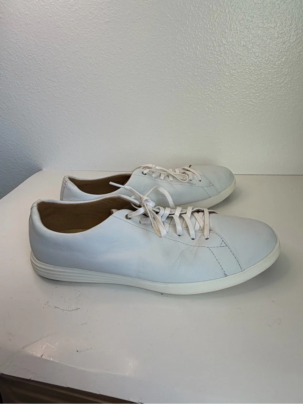 Size 13 Cole Haan Grand OS C26515 Crosscourt Cross Court Men’s White Sneakers